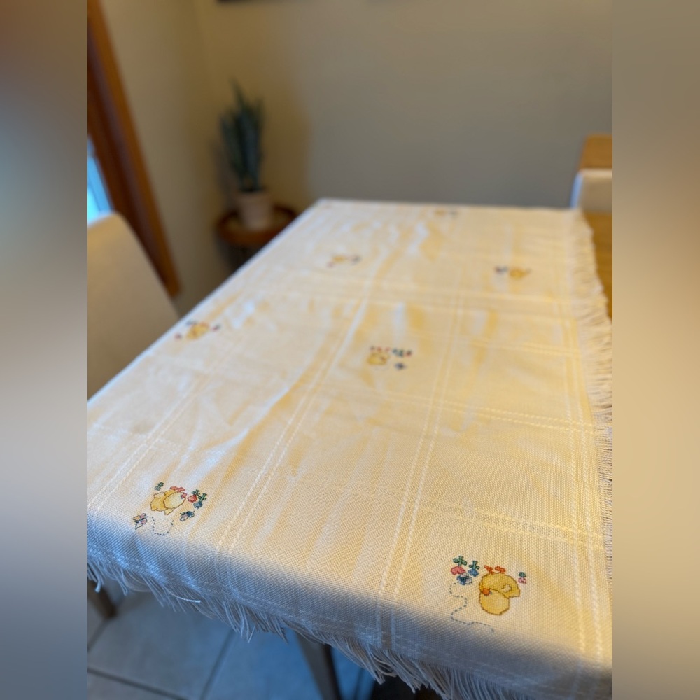 Vintage embroidered baby blanket